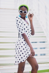 Black and white polka dot dress - Victoria + Boss 