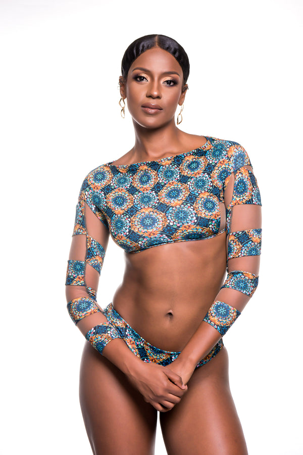 Guinep Sheer sleeve bikini