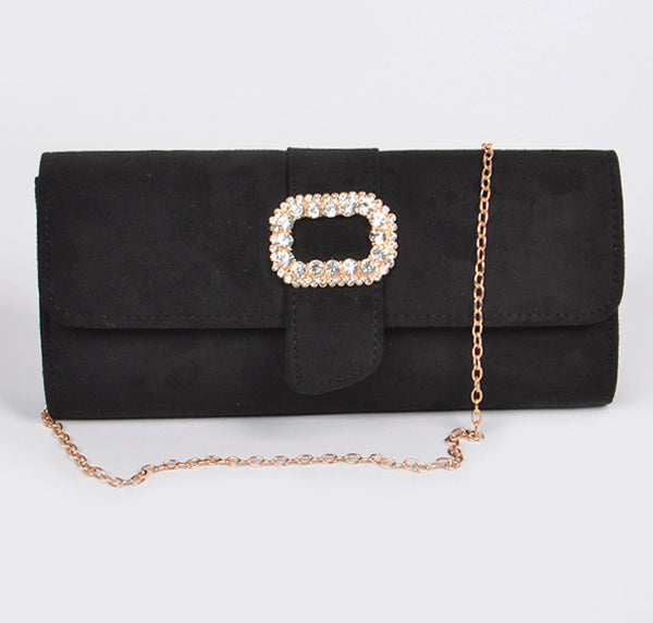 Suede dinner clutch