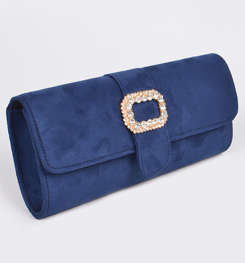 Suede dinner clutch