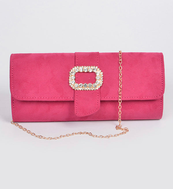 Suede dinner clutch